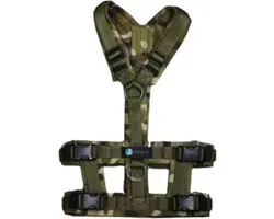 Harnais pour chien Annyx Safety FUN harnais de sécurité anti-fuite taille LARGE - Limited Camouflage - Vert armée - anti-fuite - convient pour tour de poitrine 70 à 86 cm - tour de taille 62 à 78 cm