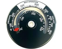 Magnetische pijp Thermometer t.b.v. de kachelpijp