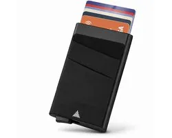 The Verge® - Pasjeshouder Uitschuifbaar - Met Sleeve - Kaarthouder - Pasjeshouder Mannen & Vrouwen - RFID Creditcardhouder - Pashouder - 7 Pasjes & Cash - Zwart - Incl. Luxe Cadeauverpakking