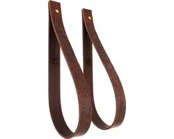NOOBLU Ophanglus SLING 2,5 cm - Croco - Gold Edition - Maat: L - 80 cm, Kleur: cognac