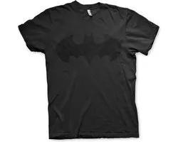 DC Comics Batman Heren Tshirt -M- Inked Logo Zwart