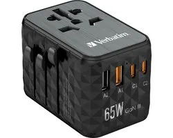 Adaptateur universel de voyage Verbatim UTA-05 (Noir)