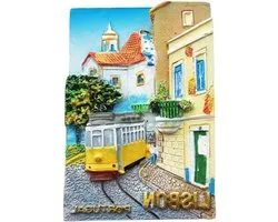 Koelkast Magneet - Keuken Decoratie - Reizen Souvenir - Handgeschilderd Ambacht - 5.9x8.6 CM - Lissabon