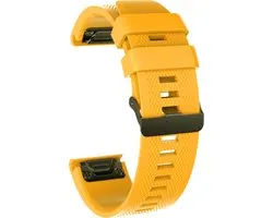Strap-it Quickfit 26mm siliconen bandje - geschikt voor de Coros Vertix 2 / Vertix 2s (geel)