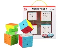 coffret cadeau qiyi 2x2, 3x3, 4x4 et 5x5