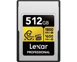 Lexar CFexpress PRO Type A Gold 4.0 Series 512GB R1800/W1650MB/s - VPG400