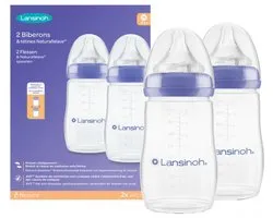 Lansinoh - babyfles - Inclusief Natural Wave Speen - 2 stuks - Silocoon- 240 ml