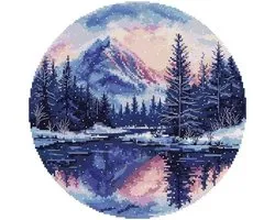 Kit de broderie HobbyJobby - Paysage de montagne