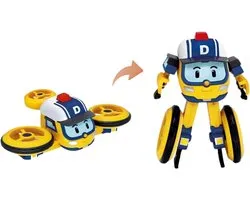 10 cm robotdronefiguurtje - Silverlit – Robocar Poli – 2-in-1 transformerend dronevoertuig