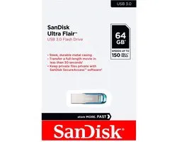 USB-Stick 64GB SanDisk Ultra Flair USB 3.0 blue