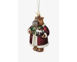 Sissy-Boy - Kerst ornament nijlpaard met kerstjas