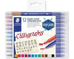 STAEDTLER Design Journey - Calligraphy pen duo punt - set 12 st