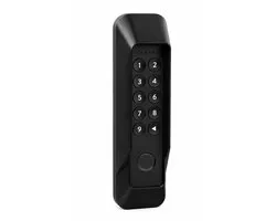 Support mural compatible avec Nuki Keypad 2 – Boîtier antivol avec vis de sécurité Torx – Capot de protection résistant aux intempéries avec toit – Noir