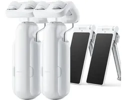 Switchbot Curtain 3 Solar Combo DUO Pack - Tringle/Tige Version 3 (2023) - Wit - Moteur de rideau maison Smart - Rideau Smart - Rideau automatique - Panneau solaire inclus