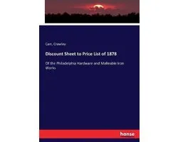 Discount Sheet to Price List of 1878