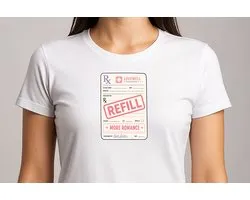 Pharmacy Refill More Romance - T Shirt - Book Lover - Cute Reading Design - Boekenliefhebber - Romantische Boeken - Cadeau voor Lezer