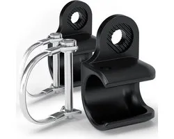 Attelage de remorque de vélo - 2 pièces - Convient pour Thule - 66x39x33mm - Comprend des goupilles de sécurité - Acier de haute qualité - Noir