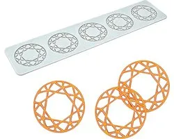 Siliconen Mal voor Decoratieve Taarten, Diameter 5 cm, 5 Vormen voor Fondant en Chocolade, Ideaal voor Tuille en Bladeren