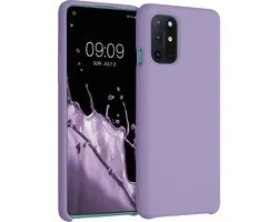 coque kwmobile pour OnePlus 8T - Coque avec revêtement en silicone - Coque pour smartphone en violet lilas