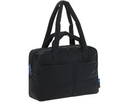 Lässig luiertas schoudertas met laptopvak Green Label Everyday Bag Black zwart
