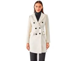 Versano Valentina NG Dames Mantel Manteljas 3 kwart Winterjas S - Creme