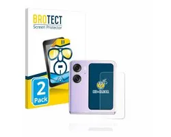 BROTECT - Screenprotector voor Oppo Find N2 Flip (Achterdisplay) - Folie Beschermfolie transparant 2 Stuks