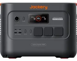 Jackery - Explorer 3000 V2 - Portable powerstation Draagbaar Energiestation - 3072 Wh/3600 W (Max. 7200 W) - LiFePO4-accu - 1.8 Uur Snelladen - 2 USB-C PD 100 W - Lichtgewicht - Zonnegenerator voor Thuis, Kamperen en Campers
