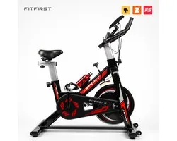FitFirst® Rider 3 Hometrainer | Met Trainings Apps | FitShow, Kinomap en Zwift | Ingebouwde hartslagmeter | Display met info | Met Bidon | Max 150KG gebruikersgewicht en tot 1.90m | Spinning Fiets | Fitness Fiets
