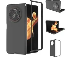Compatibel met Honor Magic V3 hoes, matte achterkant beschermhoes voor Magic V3 case siliconen telefoonhoes - zwart
