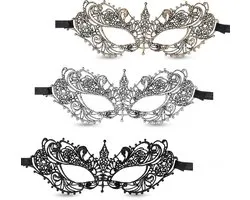 oruola Pack of 3 Venetian Mask for Women Masquerade Mask Masquerade Mask Ball Carnival Lace Mask Ball Costume - ShopVlot