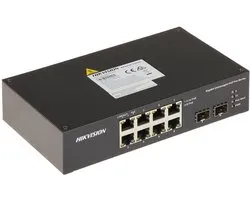 Hikvision DS-3T0510HP-E/HS Serie - 8-Poorts SFP Switch - PoE Ondersteuning - DIN-Montage