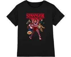 Stranger Things Final Stand Comic Kids kinder t-shirt - Zwart - 12-13 jaar