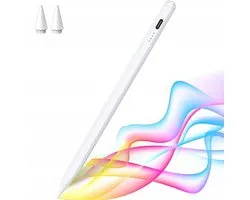 Stylus Pen - Alternatief Apple Pencil - Geschikt voor Apple iPad - Mini - ipad pro vanaf 2018 - Active Stylus Pencil | Pencil - Pen Voor Apple iPad | Tablet, IOS, Apple Telefoons - Palm rejection - 2 extra punt - Magnetisch & USB-C Opladen | Wit