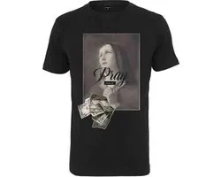 Tshirt Homme Urban Classics - S- Mister Tee Pray Dollar Zwart