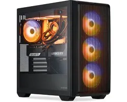 SMX® Battlestation M6A – AMD Ryzen 7 9800X3D - RTX 5080 - 32 Go de RAM - 1 To SSD - Refroidissement liquide - Éclairage ARGB - Windows 11 Pro – PC Gaming