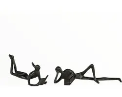 Casablanca Design - Sculptuur set/2 -  Samen Lezen - Metaal