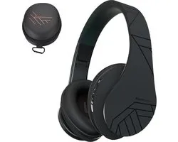 PowerLocus P2 - Draadloze Over-Ear Koptelefoon Inklapbaar - Bluetooth Hoofdtelefoon - Met microfoon – Headphone - Micro SD mode – Incl. Carry Case - Zwart