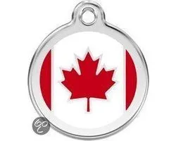 Red Dingo Hondenpenning 20 mm Canada Canadese vlag