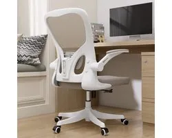 Monhey Desk Computer Chairs - Ergonomic with Lumbar Support and Folding Arms Home Office Height Adjustable High Back - ShopVlot