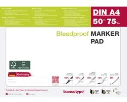 transotype markeeronderlegger DIN A2, 70 g/m², 50 vel