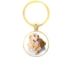 Sleutelhanger Glas - Golden Retriever