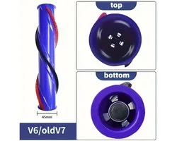 Vervangende Opzetborstel Geschikt voor Dyson V6 – Carbonvezel Rollerborstel – Compatibel met Dyson V6 en Oude V7 Draadloze Stofzuigers – Accessoire voor Krachtige Schoonmaak