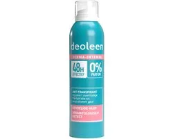 Deoleen Derma Intense 48 uur - Anti-transpirant spray - Voorkomt overmatige transpiratie en transpiratiegeur - 48 uur effectief - 0% parfum & 0% alcohol - Dermatologisch getest - Deodorant - 150 ml