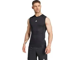Adidas Techfit Compression mouwloos shirt heren, zwart