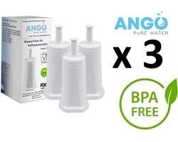 3 x ANGO waterfilter vervanging voor SAGE koffiemachines: Oracle Touch (SES990), Barista Pro (SES878), Oracle (SES980), Barista Touch (SES880), Dual Boiler (SES920), Barista Express (SES875), Duo-Temp Pro (SES810), Bambino Plus (SES500)