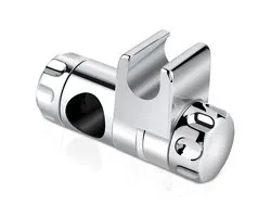 Support de pommeau de douche – Orientable à 360° – Pour tige de 25 mm et pommeau de douche de 19 à 22 mm – Plastique ABS chromé – Antidérapant et durable