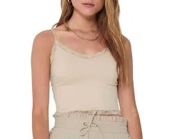Only Vicky Lace Seamless Cropped Top Dames - Maat L/XL