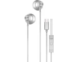 Oortjes met Draad USB C Wit 711 Geschikt voor iPhone 16 / 16 Pro / 16 Pro Max / 15 / 15 Pro / 15 Plus / 15 Pro Max - oordopjes met Draad - USB-C Aansluiting - In-Ear Oordopjes met Draad - Bedrade Oortjes