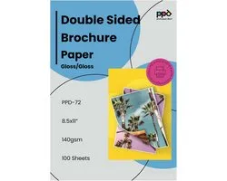 Papier Brochure - Papier Flyer - Impression Professionnelle - Double Face Résistant à l'Eau - 100 Feuilles 8.5x11