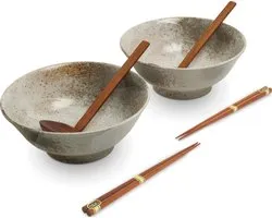 Edo Japan - Ramen Bowl SET/6 Hikari 2PERS O/22CM|H9CM